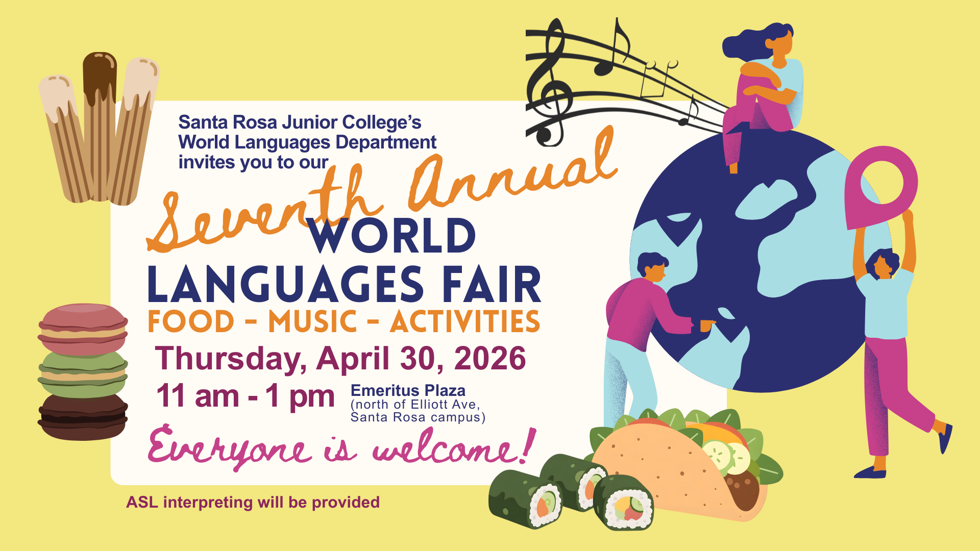 Seventh Annual World Languages Fair Flyer Image